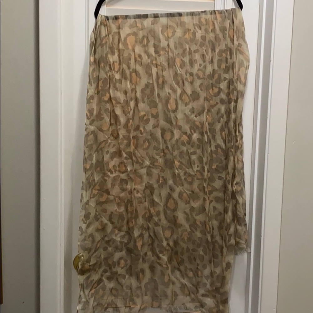 Aldo pink leopard print scarf